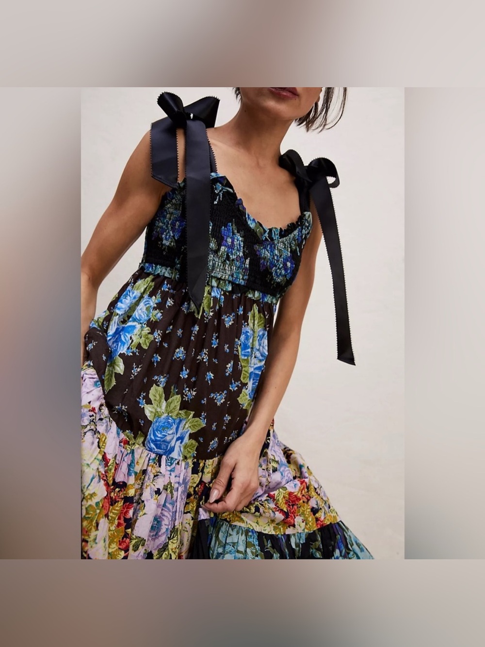 Free People Bluebell Maxi Dress - cool combo blue black - Medium (estimated) *IR - Picture 3 of 10